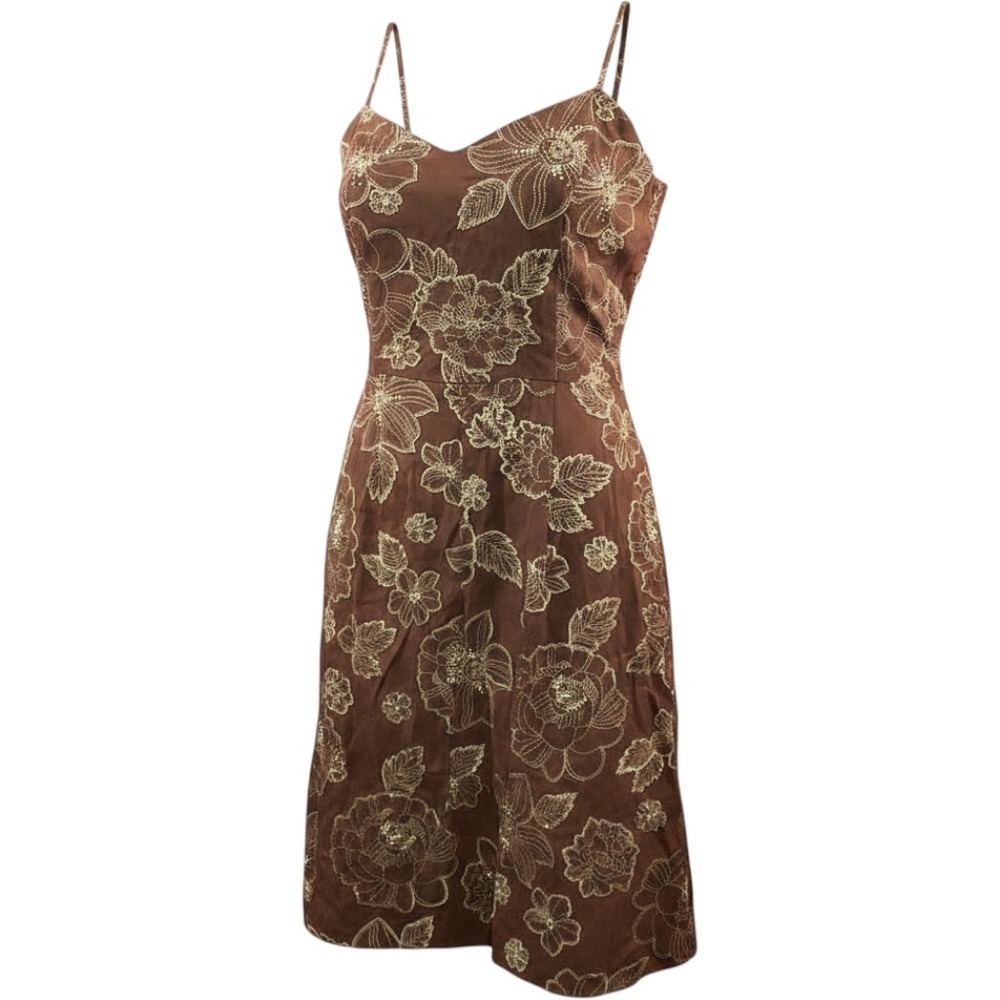 B Smart Women's Sun Dress Size 8 Spaghetti Strap Floral a-line Swing Flare